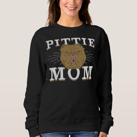 Sweatshirt Pittie Maman Chien Pitbull Mère (Devant)