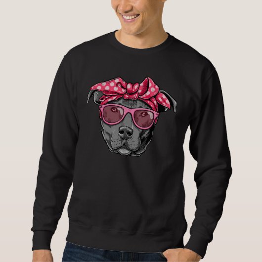 Sweatshirt PITTIE MOM Women Cool Pitbull Dog (Devant)