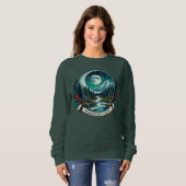 Sweatshirt Pittoresque de Noël Moonstream Creek (Devant entier)