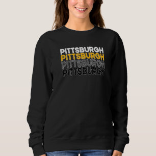 Sweatshirt Pittsburgh 412 Pride Love Yinzer Faded Pa Lettres