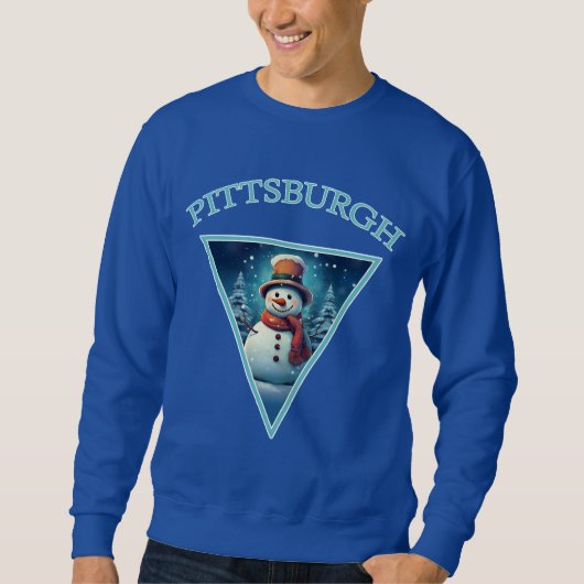 Sweatshirt Pittsburgh Christmas Snowman (Devant)