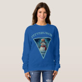 Sweatshirt Pittsburgh Christmas Snowman (Devant entier)