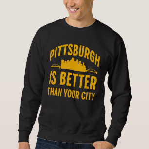 Sweatshirt Pittsburgh Pennsylvanie Steel City Skyline 412 Mai