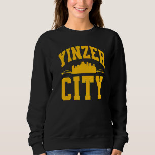 Sweatshirt Pittsburgh Yinz Yinzer Ville d'Acier Toit 412 Hom