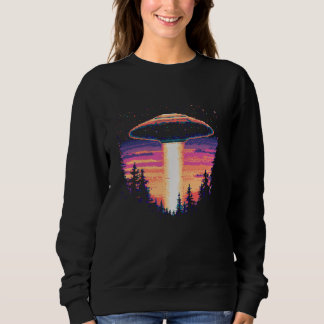 Sweatshirt Pixel d'enlèvement OVNI vintage Art 90s Sci-Fi Ali