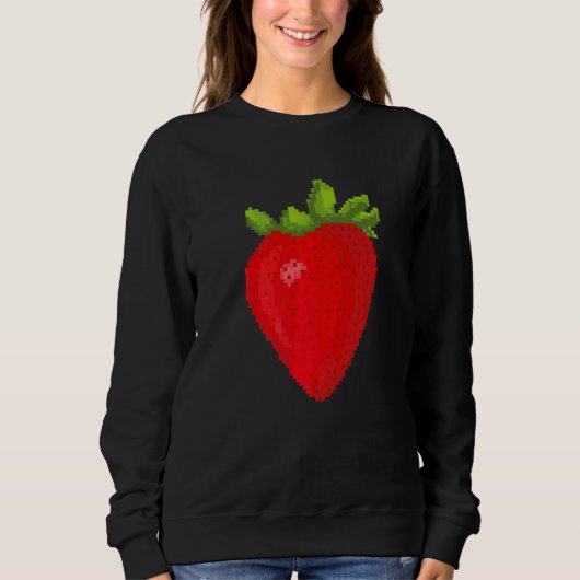 Sweatshirt Pixel Fraise (Devant)
