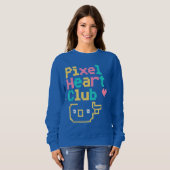 Sweatshirt Pixel Heart Club: Retro Love Pixel Art for Gamers  (Devant entier)