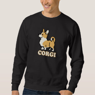 Sweatshirt Pixellisation Art Puppies Pet Corgis Chien 8 bits 
