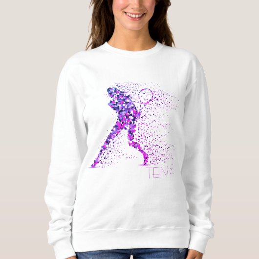 Sweatshirt Pixels roses de tennis (Devant)
