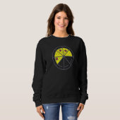 Sweatshirt Pizza 5 Slices Cheese Pepperoni Funny Geometric Fo (Devant entier)