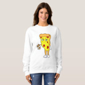 Sweatshirt Pizza au fromage et café Salami (Devant entier)