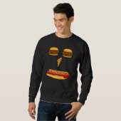 Sweatshirt Pizza Chiens Chauds Pizza (Devant entier)