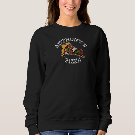 Sweatshirt Pizza classique italienne Pizzeria Raglan (Devant)