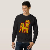 Sweatshirt Pizza Dog Funny Pizza Shih Tzu Dog (Devant entier)