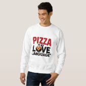 Sweatshirt Pizza est ma langue d'amour (Devant entier)