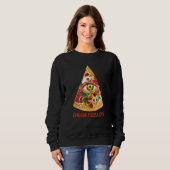 Sweatshirt Pizza Illuminati Tous Voir L'Oeil (Devant entier)