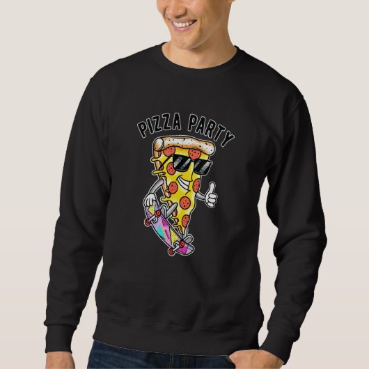 Sweatshirt Pizza Party (Devant)