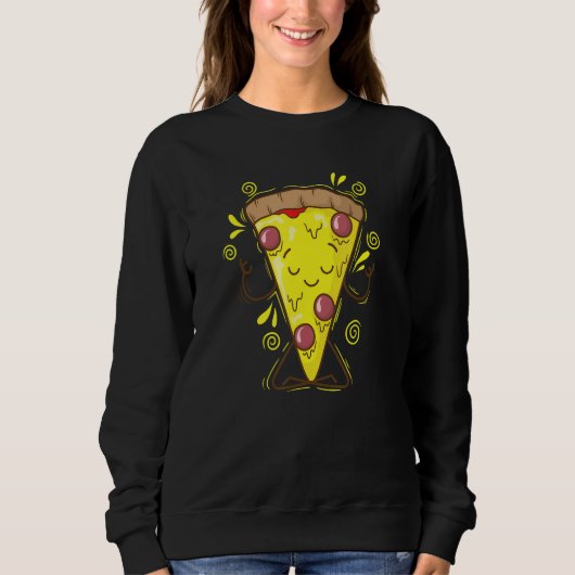 Sweatshirt Pizza Piece meditates Fast Food Stone Oven (Devant)