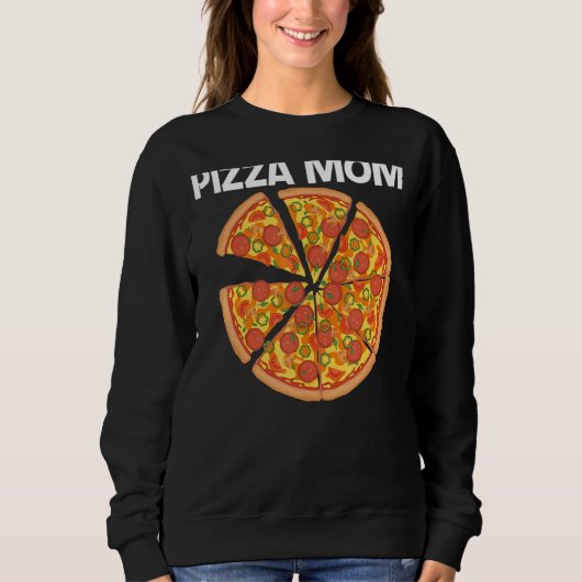 Sweatshirt Pizza pour maman Mère Italienne Pizza Slice Food (Devant)
