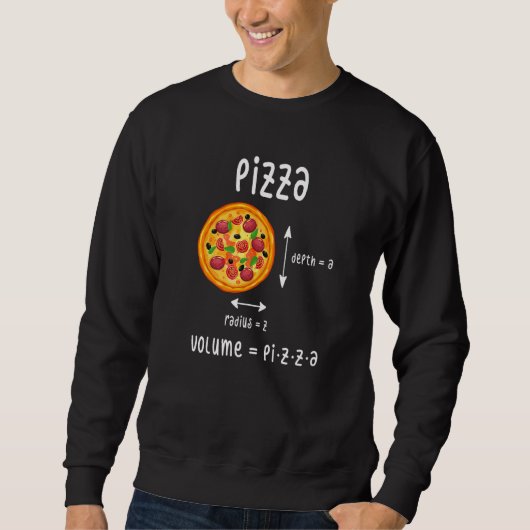 Sweatshirt Pizza Profondeur A Rayon Z Volume Math Restauratio (Devant)