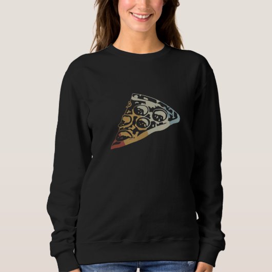Sweatshirt Pizza Slice style rétro Vintage (Devant)