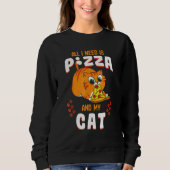 Sweatshirt Pizza Tee Pepperoni Slice Kitten (Devant)