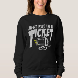 Sweatshirt Placez Juste Dans Un Billet I Ordinateur Bureau D'