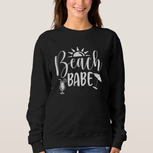 Sweatshirt Plage Babe Summer Vacances Souvenir (Devant)
