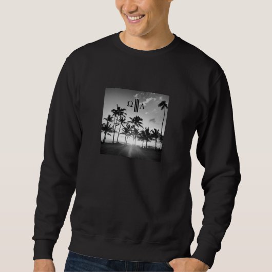 Sweatshirt Plage Crewneck de cru de WL3 X (Devant)