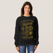 Sweatshirt Plage de Cocoa Floride Rétro Hotrod Surf 1 (Devant entier)