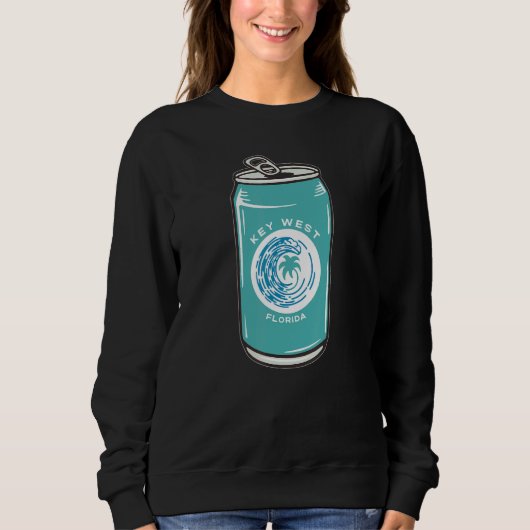 Sweatshirt Plage de Key West Floride Fl Bière Boîte Boisson G (Devant)