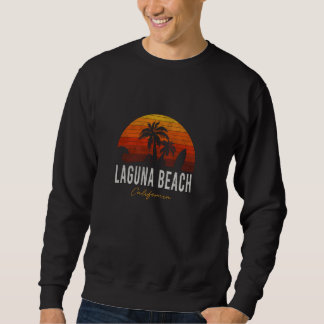 Sweatshirt Plage de Laguna Californie Palmiers Vacances Surf