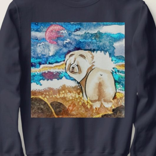 Sweatshirt PLAGE DE REPOS FACE crème chow