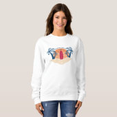 Sweatshirt Plage de surf (Devant entier)