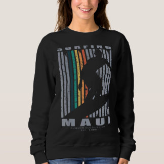 Sweatshirt Plage de surf Maui Surf Rétro Surf Vacances été