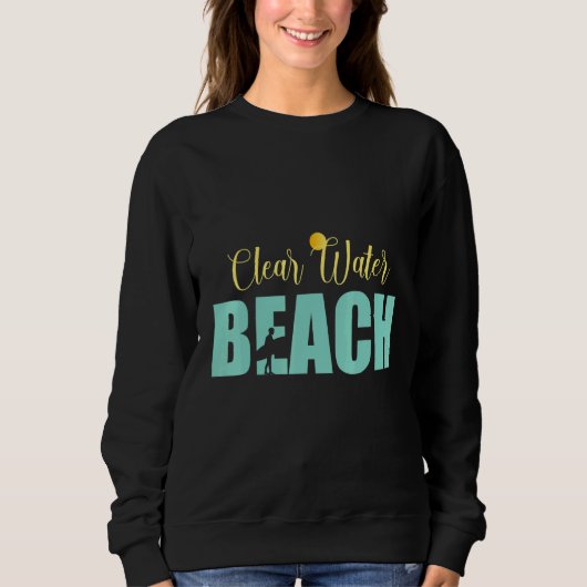 Sweatshirt Plage d'eau claire (Devant)