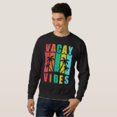 Sweatshirt Plage du coucher de soleil de vacances (Devant entier)