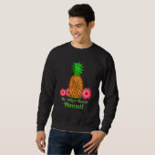 Sweatshirt Plage Hou2019okipa Hawaï Fleur de Ananas (Devant entier)