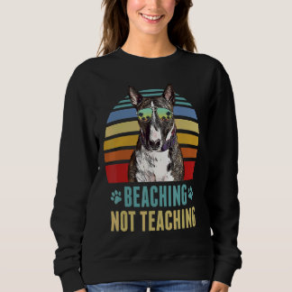 Sweatshirt Plage non enseigner Miniature Bull Terrier Chien