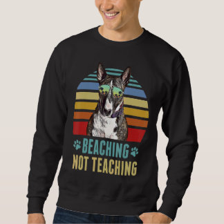 Sweatshirt Plage non enseigner Miniature Bull Terrier Chien