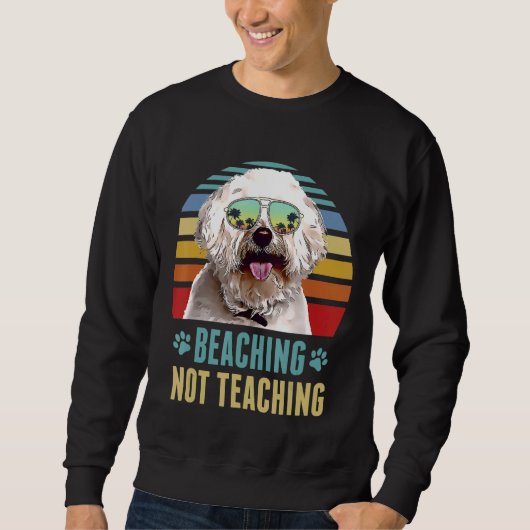 Sweatshirt Plage Pas Enseigner Bichons Frise Chien Été (Devant)