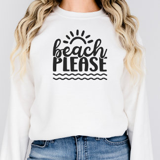 Sweatshirt Plage S'Il Vous Plaît Plage Vacances Chemise Été V