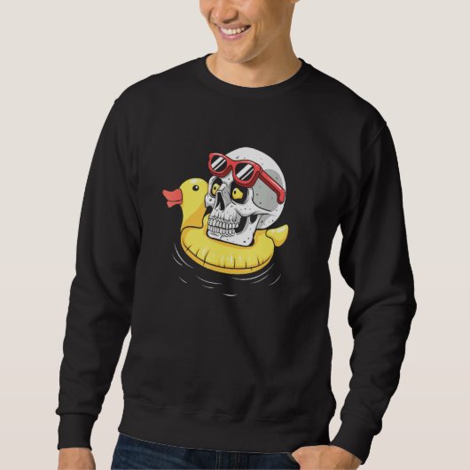Sweatshirt Plage Skull Summer Goth (Devant)