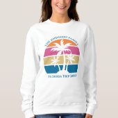 Sweatshirt Plage sur mesure jolie Palm Tree (Devant)