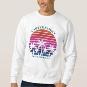 Sweatshirt Plage sur mesure Palm Tree Réunion tropicale famil (Devant)