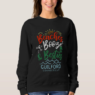 Sweatshirt Plages Alcool Et Meilleures Amies Guilford Été Con