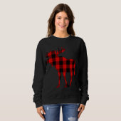 Sweatshirt Plaid rouge de Moose Buffalo (Devant entier)