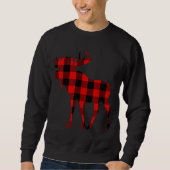 Sweatshirt Plaid rouge de Moose Buffalo (Devant)