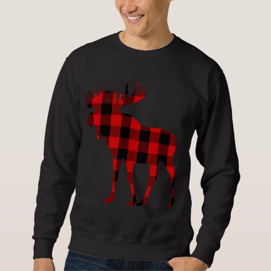 Sweatshirt Plaid rouge de Moose Buffalo (Devant)