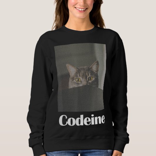 Sweatshirt Plaisir Codéine Cuisine Chat (Devant)